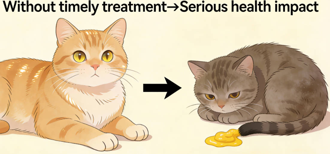 Symptoms of coccidiosis in cats